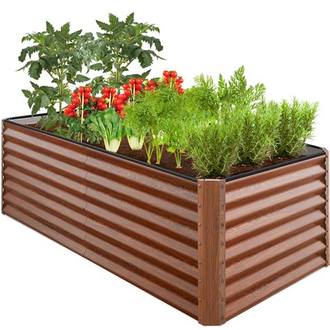 garden planter boxes metal|metal elevated planter box.